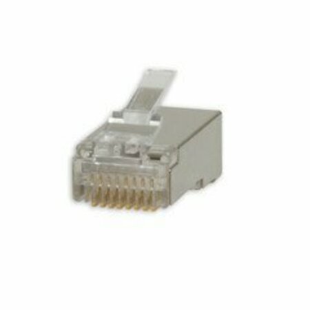 SWE-TECH 3C Shielded Cat6a RJ45 Crimp Connectors for Stranded Cable, POE Compliant, 100PK FWT31D0-650HD